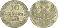 Polen 10 Groszy Nikolaus I. von Russland 1825-1855. -