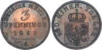 Brandenburg-Preußen Cu 3 Pfennig Wilhelm I. 1861-1888. -