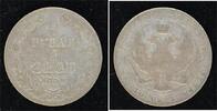 Polen 5 Zloty zu 3/4 Rubel Nikolaus I. von Russland 1825-1855. -