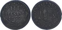 Mecklenburg-Wismar, Stadt Cu 3 Pfennig -