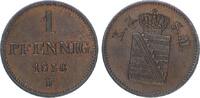 Sachsen-Albertinische Linie Cu Pfennig Johann 1854-1873. -