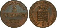 Sachsen-Meiningen Cu 2 Pfennig Bernhard Erich Freund 1803-1866. -