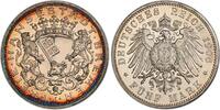 Bremen 5 Mark 1906 J PCGS PR63. Polierte Platte