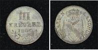 Baden-Durlach 3 Kreuzer Karl Friedrich 1738-1806. -