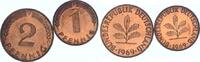 Bundesrepublik Deutschland 1 und 2 Pfennig -