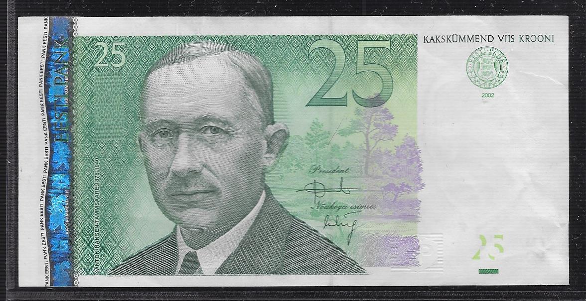 25 Krooni 2002 Eesti Estonie Anton Hansen Tammsaare Schrifsteller