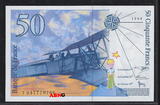 FRANCE . 50 Francs 1999 . SAINT-EXUPÉRY. type 1992 modifié. Unterschrif von: signé de: ROGER PFUND . Fast NEU. AU-55