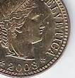 SVIZRA. SVIZZERA. SCHWEIZ. SUISSE . 5 Rappen 2003 Tête d