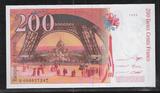 FRANCE . 200 Francs 1995 EIFFEL. Serie: Q 000 . Fast NEU -1