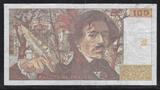 FRANCE . 100 Francs 1991 DELACROIX. Alphabet: T.170. Kleines WZ. Petit filigrane . VF- (Fleck auf WZ)