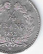 FRANCE . 1/4 de Franc 1832/1 A. LOUIS-PHILIPPE 1er .  2 auf 1 . 2 sur 1 . VF