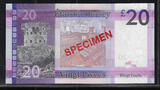 JERSEY 20 Pounds (2010) Reine Élisabeth II . SPECIMEN. DD . Fast NEU / AU-55