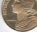 FRANCE . 5 Centimes. 1999. Marianne. 3 plis. 3 Falten. aus dem BE Satz  . AU. (von BE proof Set)