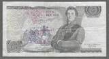 UNITED KINGDOM . GRANDE BRETAGNE. 5 Pounds (1988) .REINE ÉLISABETH II . Serie: RE81 . VF-