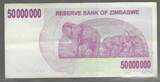 ZIMBABWE. 50 Mio. Dollars. 02/04/2008. Derniere, Letzte Serie: AP . VF