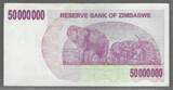 ZIMBABWE. 50 Mio. Dollars. 02/04/2008. Serie: AN . VF+ .