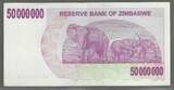 ZIMBABWE. 50 Mio. Dollars. 02/04/2008. Serie: AL . VF+ .