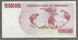 ZIMBABWE. 10 Mio Dollars 01/01/2008 Serie: AR . VF+ .