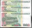 PERÚ/PÉROU. 1000 Intis. 28/06/1988. 3 NOTES. Serie: A/R, A/U, A/X  . Fast NEU. AU-55.