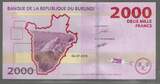 BURUNDI/UBURUNDI. 2000 Francs. 04/07/2018. Serie: CD . Fast NEU. AU-55.