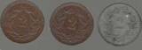 SVIZRA, SVIZZERA, SUISSE, SCHWEIZ. 2 Rappen. 1897, 1902, 1946. 3 MÜNZE. MONNAIES . VF-EF.