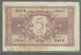 ITALIA/ITALIE. 5 Lire. 23/11/1944. Serie: 0414 . F.