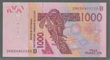 BCEAO. B=BÉNIN. 1000 Francs. (20)20. (J6). Fast NEU. AU-55.