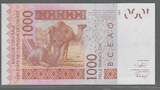 BCEAO. B=BÉNIN. 1000 Francs. (20)20. (J6). Fast NEU. AU-55.
