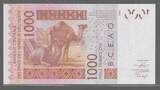 BCEAO. B=BÉNIN. 1000 Francs. (20)20. (J6). Fast NEU. AU-55.