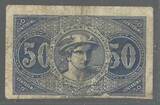 ITALIA/ITALIE. GENOVA. 50 Centesimi. (19ème) CASSA SANGIORGIO. Serie: CBA . Fast F. (KL. Riss um 12Uhr)