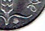 FRANCE 1 centime 1974 ÉPI (de blé). Weizenkolbe. REBORD. Metallüberschuss unter dem Blatt . aEF