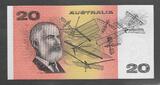AUSTRALIE 20 DOLLARS (1989) Série EXE Presque SPL(plis central en biais,et défaut de papier d