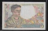 FRANCE. 5 FRANCS 5.8.1943. BERGER, Schäfer. Alphabet: C.70 . VF+.