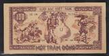 VIÊT-NAM 100 Dông (1948) Hô Chi Minh. Serie: U. Sehr schön(Netto Falte.Leichte Papiermangel)
