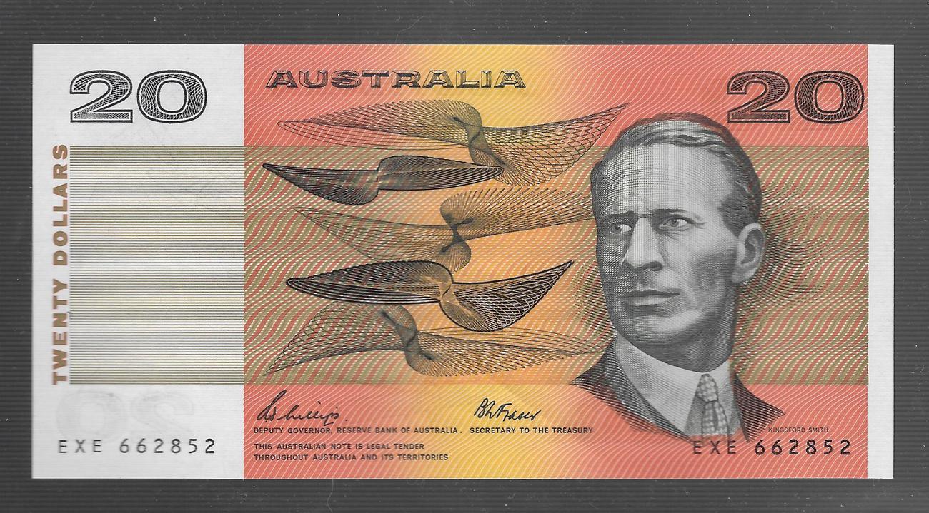 20 dollars (1989) australie série exe presque spl(plis central