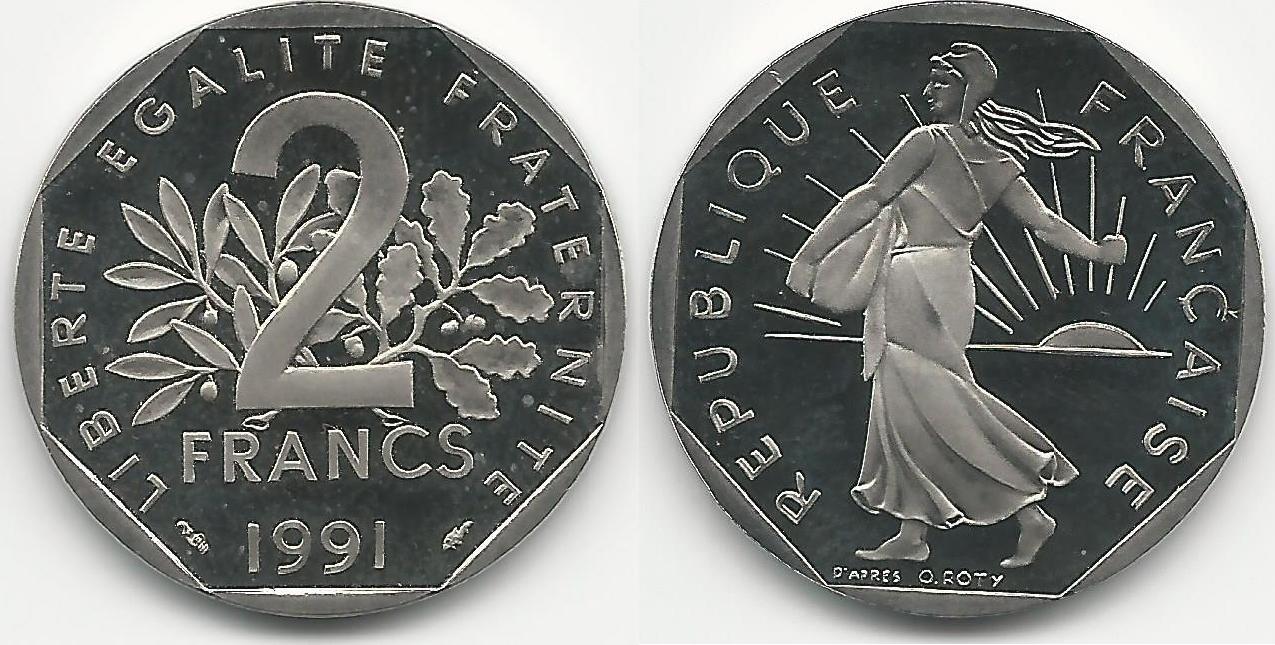 2 Francs 1917 o Roty. 1800 лир