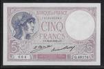 FRANCE 5 Francs Violet. Alphabet: Q.49176 . -