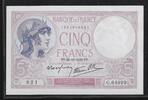 FRANCE . 5 Francs VIOLET. Alphabet: G.64999 . -