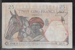 AFRIQUE OCCIDENTALE FRANÇAISE 25 Francs Banque de France Nummerieriung. Numérotation BdF. Alphabet: Z.1569. Blau, bleu . -