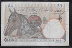 AFRIQUE OCCIDENTALE FRANÇAISE 25 Francs Banque de France Nummerieriung. Numérotation BdF. Alphabet: D.1356. Blau, bleu . -