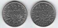 FRANCE 1/2 Franc O.Roty. Fein, Dick. Fin, épais . -