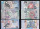 SURINAME 5, 10, 25 Gulden Vogelserie. Série oiseaux . -
