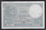 FRANCE . 10 Francs MINERVE. Minerva. Alphabet: B.74179 . -