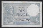FRANCE . 10 Francs MINERVE. Minerva. Alphabet: Q.67955 . -
