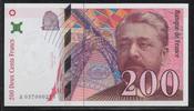 200 Francs 1996 FRANCE . EIFFEL. Neue Signatur, Kl. Nummer. Petit numéro,nouvelle signature A 37000279  . Fast NEU -1