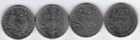 FRANCE . 1/2 Franc Semeuse. Säerin. de O.ROTY. 4 EX. . -