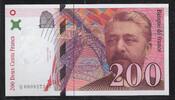 200 Francs 1995 FRANCE . EIFFEL. Serie: Q 000  . Fast NEU -1