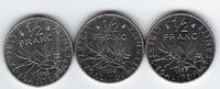 FRANCE . 1/2 Franc SEMEUSE. SÄERIN. De, von, O.ROTY. 3EX. -