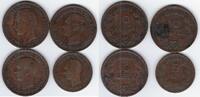 Ελλάδα, Grèce ΓΕΩΡΓΙΟΣ 1, GEORGES 1 . 3x 10 Lepta, 1x 5 Lepta . -