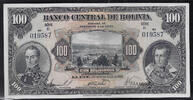 100 Bolivianos (20/07/1928) 1939 BOLIVIA/BOLIVIE Serie: E  . Fast vorzüglich